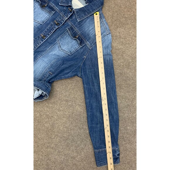 Yessica Jacket Womens XXL Denim Trucker Retro Boyfriend Fitted Stretch Jean - Picture 6 of 9